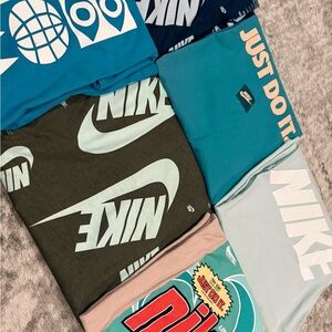 Nike Teal and Olive Graphic T-Shirts Collection